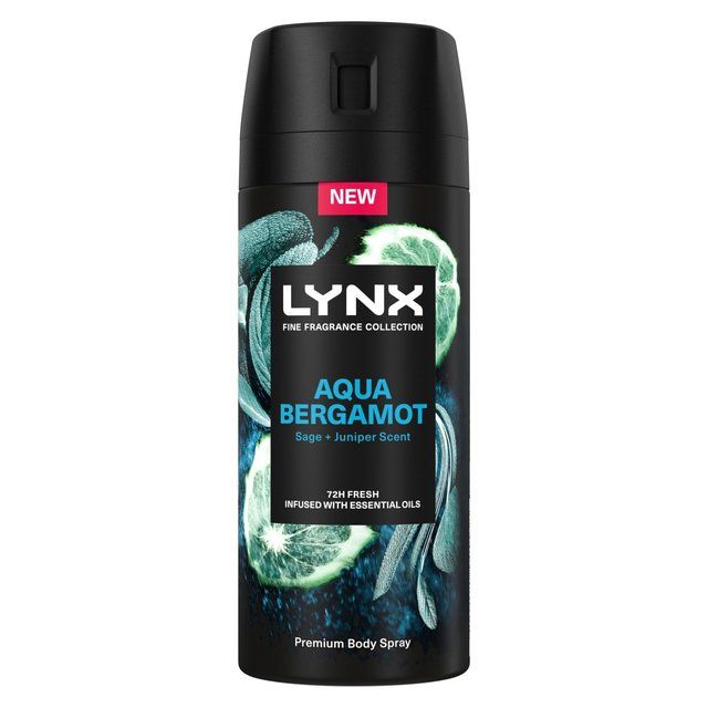 Lynx Fine Fragrance Collection Premium Deodorant Bodyspray Aqua Bergamot   150ml