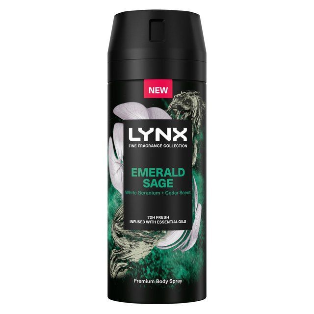 Lynx Fine Fragrance Collection Premium Deodorant Bodyspray Emerald Sage   150ml GOODS M&S   