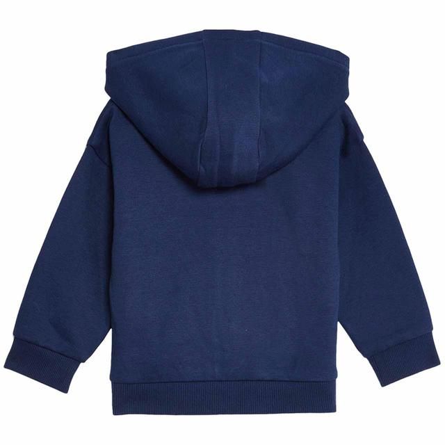 M&S Unisex Cotton Rich Zip Hoodie 0-3 Years Navy