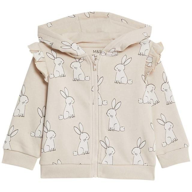 M&S Calico Bunny Hoodie 0 Months-3 Years Neutral