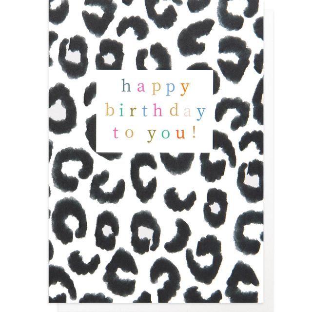 Leopard Print Birthday Card