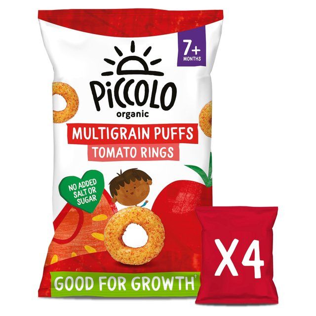 Piccolo Baby Food Tomato Puff rings Multipack Snack   4 x 15g GOODS M&S   