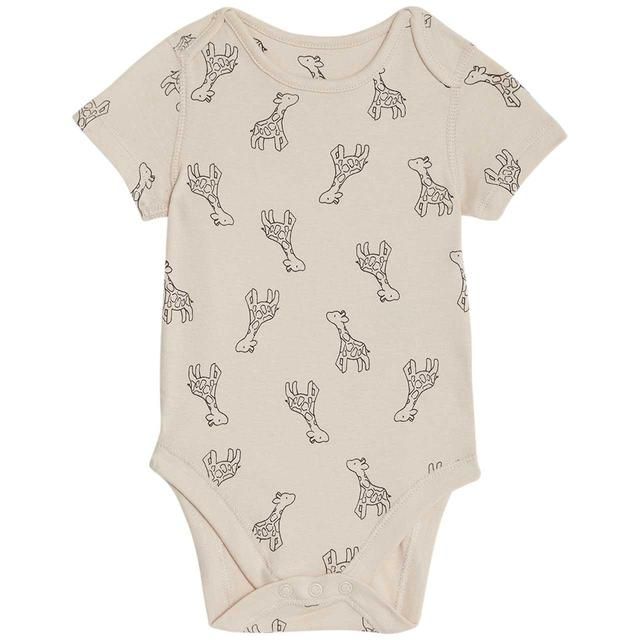 M&S Unisex Giraffe Bodysuits Newborn-3 Years Yellow GOODS M&S   