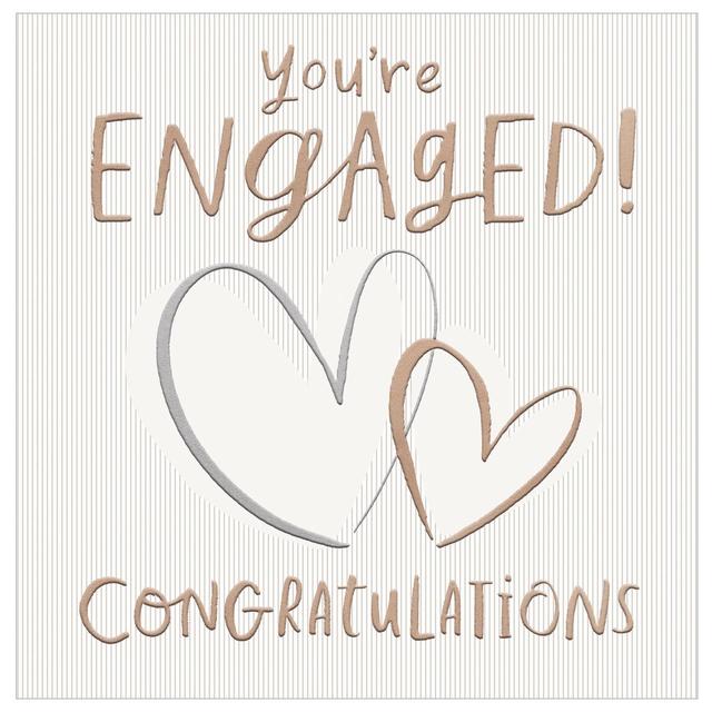 You're Engaged Two Hearts Engagement Card