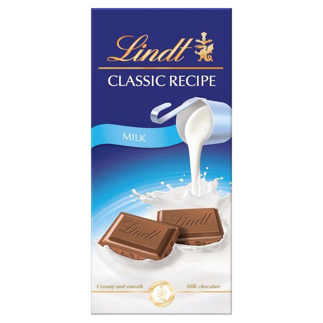 Lindt Classic Recipe Milk Chocolate Bar   100g GOODS M&S   