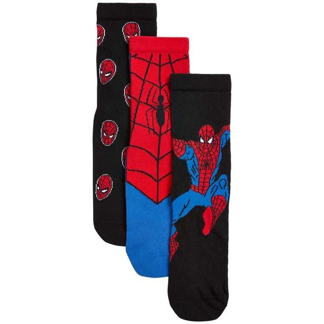 M&S Cotton Spider-Man Socks Red