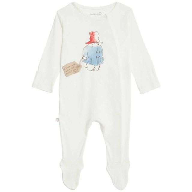 M&S Sleepsuits Newborn-12 Months Cream GOODS M&S   