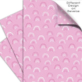 Pink Rainbow Double Sided Gift Wrap Sheets   3 per pack GOODS M&S   