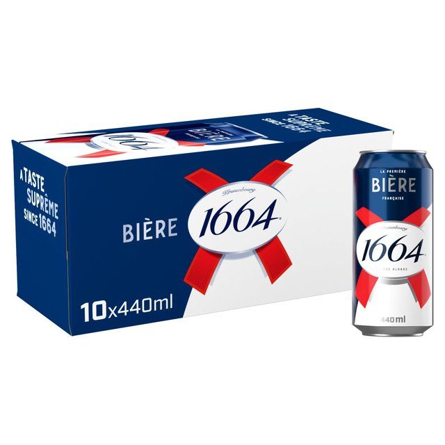 Kronenbourg 1664 Biere Lager Beer Cans   10 x 440ml