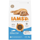 IAMS 1-12 Months Kitten Dry Cat Food Ocean Fish   3kg