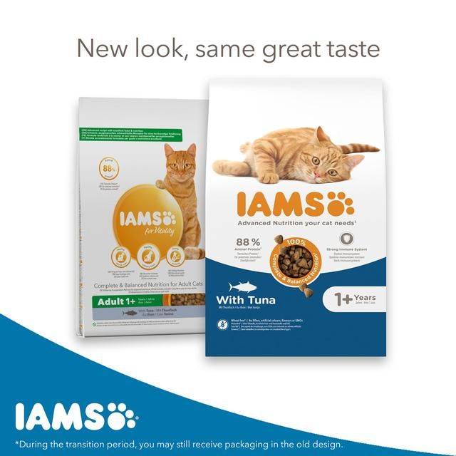 IAMS 1+ Years Adult Dry Cat Food Tuna   3kg