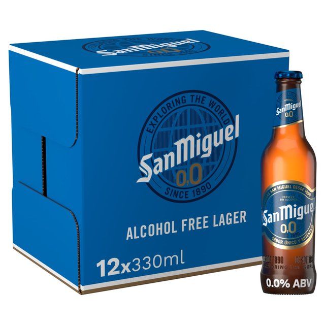 San Miguel Alcohol Free Lager Beer Bottles   12 x 330ml