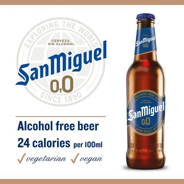 San Miguel Alcohol Free Lager Beer Bottles   12 x 330ml