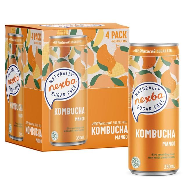 Nexba Mango Kombucha Can 4x330ml   4 x 330ml