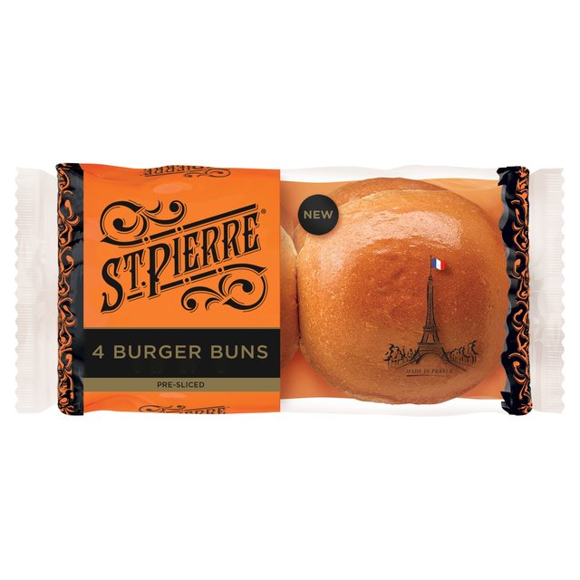 St Pierre Burger Buns   4 per pack