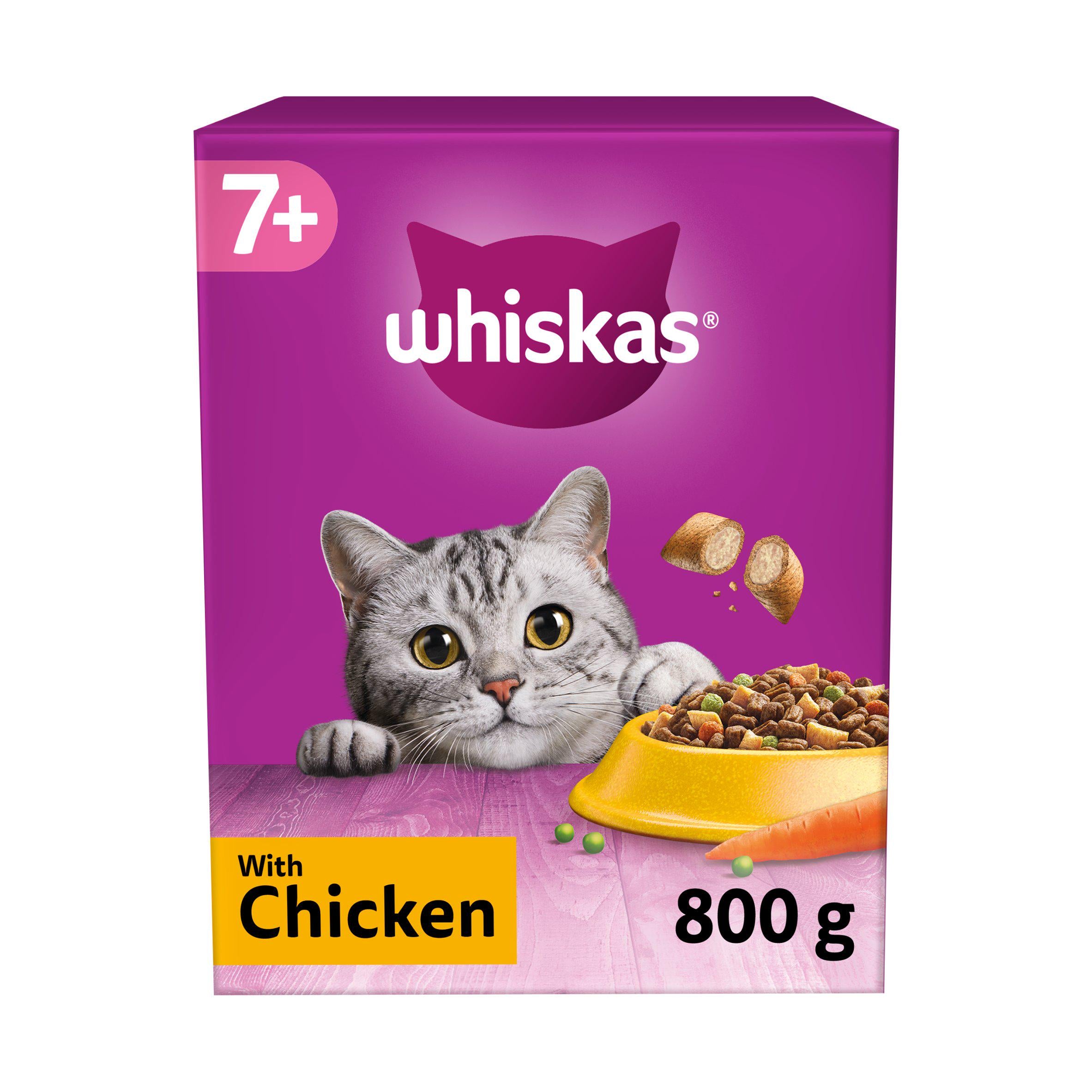 Whiskas Senior Complete Dry Cat Food Chicken 800g Dry cat food Sainsburys   