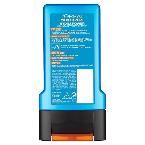 L’Oreal Men Expert Hydra Power Shower Gel 300ml GOODS Superdrug   