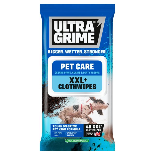 UltraGrime Pet Care XXL Clothwipes   40 per pack