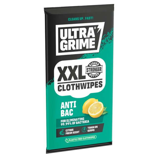UltraGrime Anti-Bac XXL Clothwipes   20 per pack
