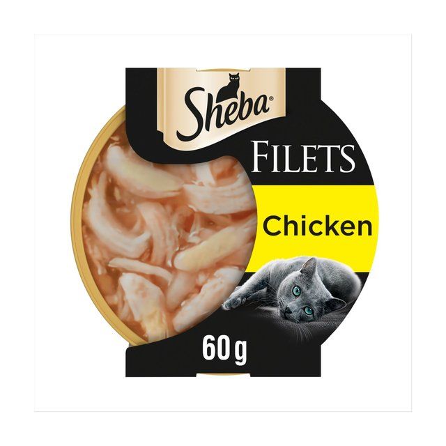 Sheba Fillets Cat Food Tray with Chicken in Gravy   60g