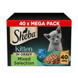 Sheba Sauce Collection Kitten Cat Pouches Mixed Selection in Gravy   40 x 85g GOODS M&S   