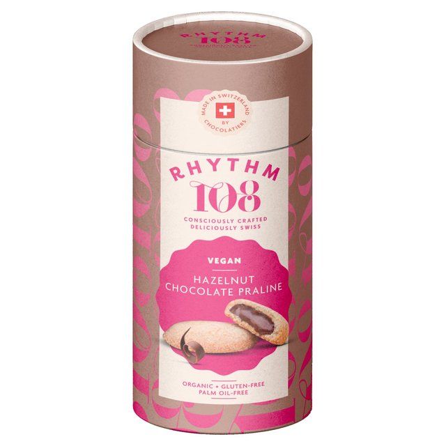 Rhythm 108 Swiss Vegan Hazelnut Chocolate Praline Biscuit Gift Box   195g GOODS M&S   