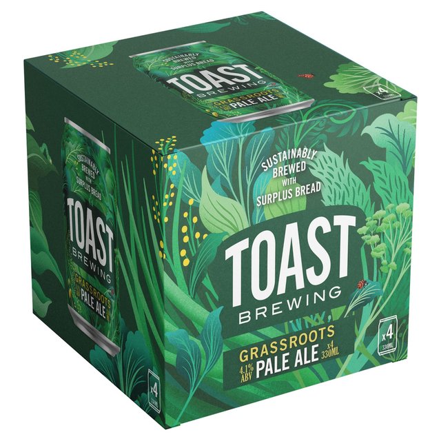 Toast Brewing Grassroots Pale Ale 4x330ml   4 x 330ml