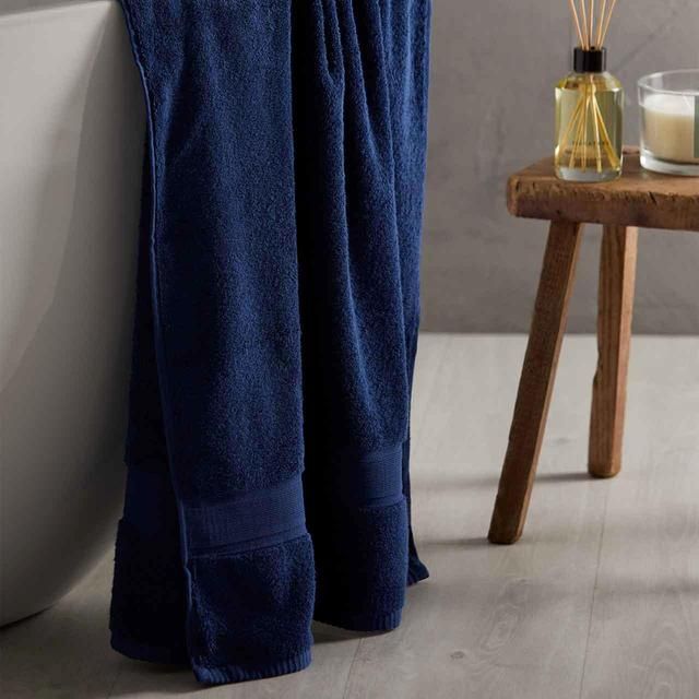 M&S Super Soft Pure Cotton Bath Sheet Midnight