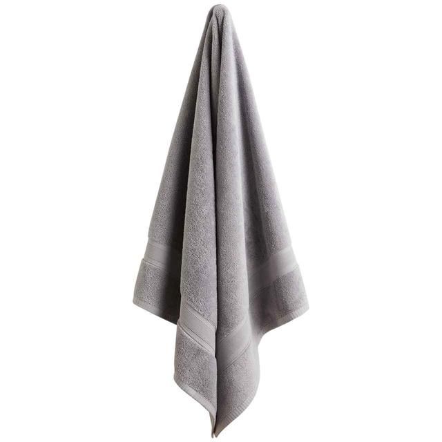 M&S Super Soft Pure Cotton Bath Sheet Light Grey