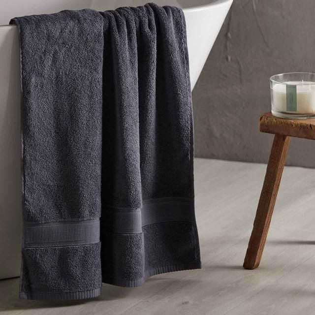 M&S Super Soft Pure Cotton Bath Sheet Slate