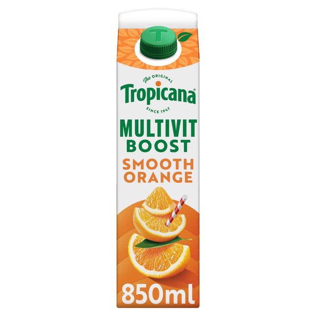 Tropicana Smooth Orange Multivit Boost   850ml