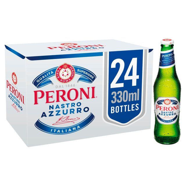 Peroni Nastro Azzurro Beer Lager Bottles   24 x 330ml GOODS M&S   