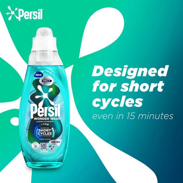 Persil Wonder Wash Speed Clean Non Bio Laundry Detergent 31 Wash   837ml