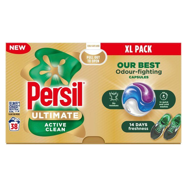 Persil Ultimate Active Clean Laundry Washing Capsules   38 per pack GOODS M&S   