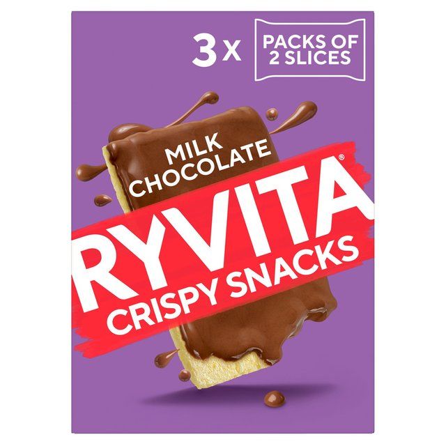 Ryvita Crispy Snacks Milk Chocolate Snack Packs   3 x 26g