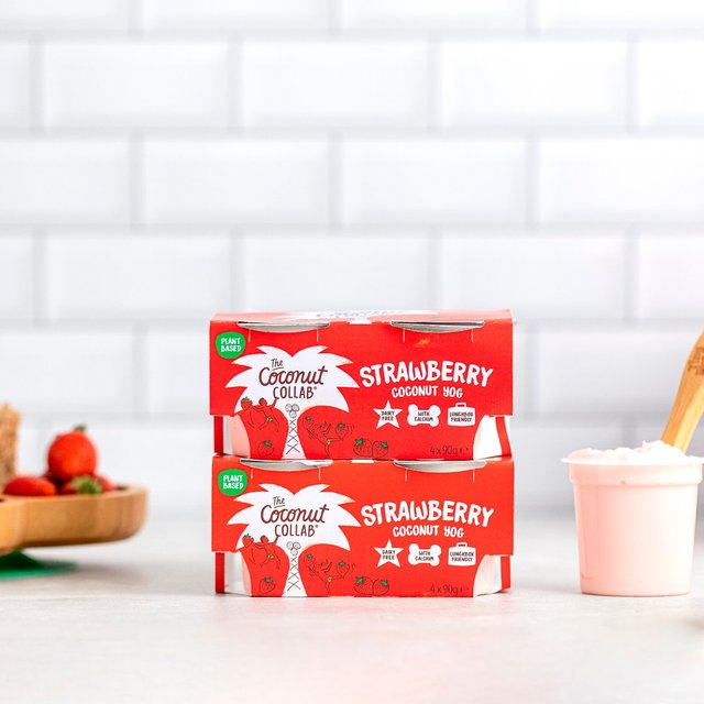 The Coconut Collab Strawberry Coconut Yog Kids   4 x 90g