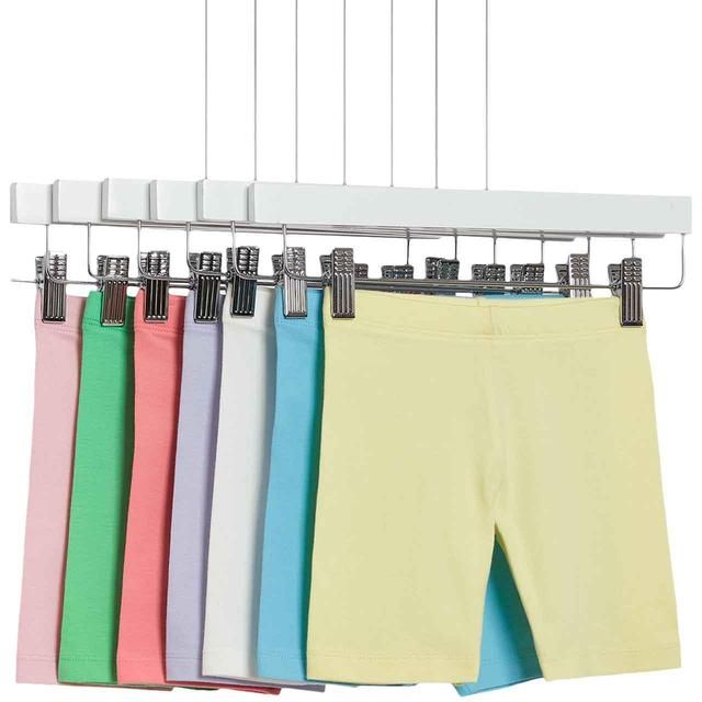 M&S Girls Cotton Rich Cycling Shorts 7 Pack 2-7 Years