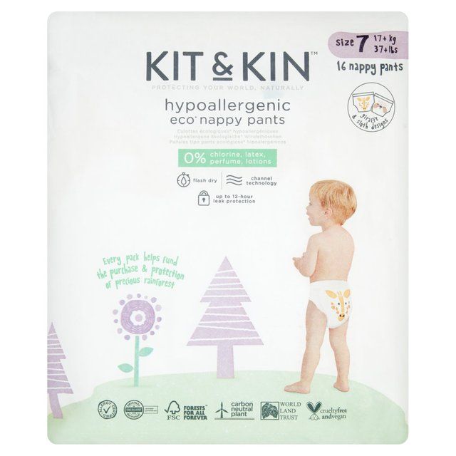 Kit & Kin Eco Nappy Pants Size 7   16 per pack