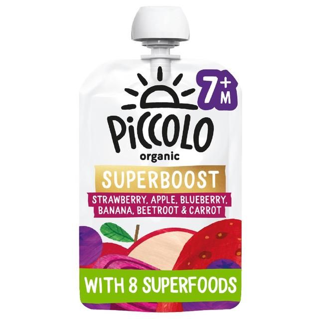 Piccolo Organic Superboost Baby Food StrawbAppleBlueberryBeetrootCarrot   100g GOODS M&S   