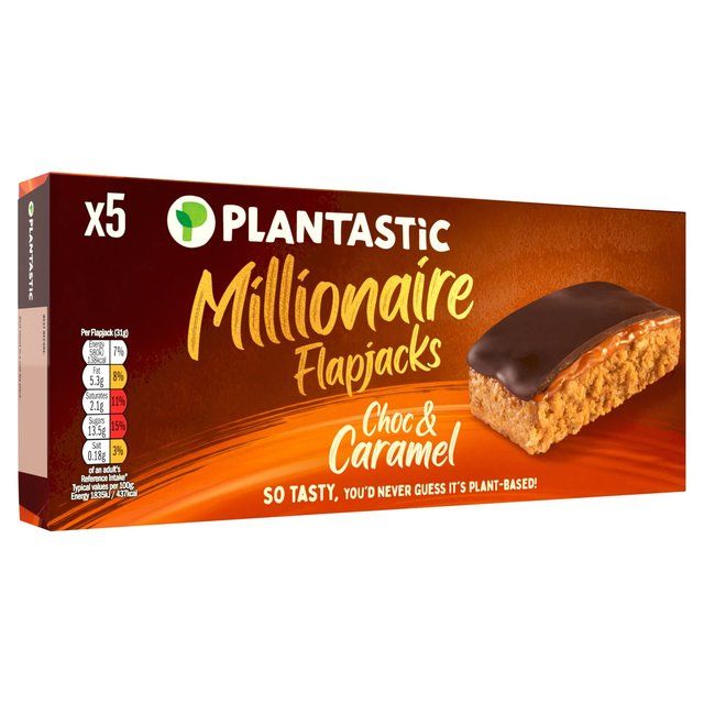 Plantastic Millionaire Flapjack   5 per pack