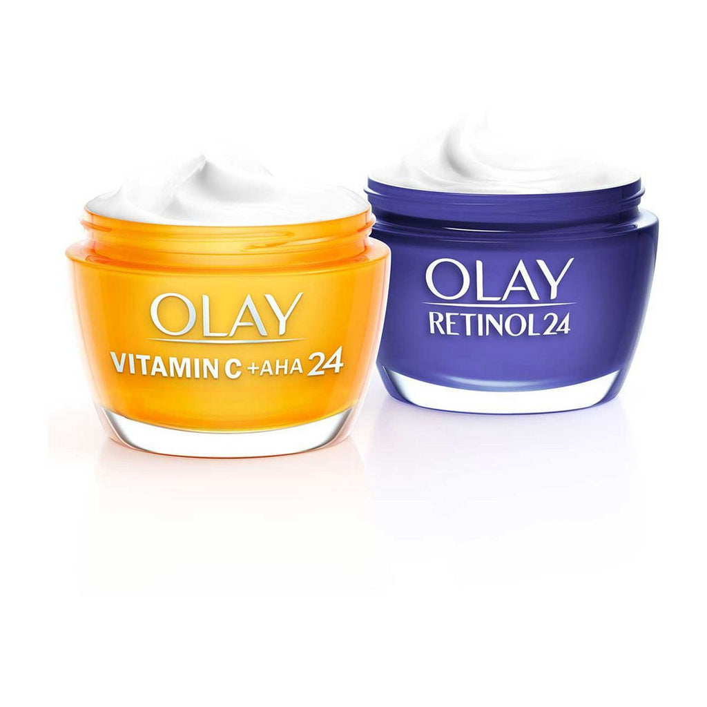 Olay Best Sellers with Vitamin C + AHA24 Day Moisturiser & Retinol24 Night Moisturiser Bundle