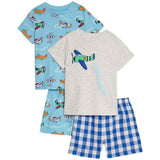 M&S Planes Shorties 2 Pack 2-7 Years Grey GOODS M&S   