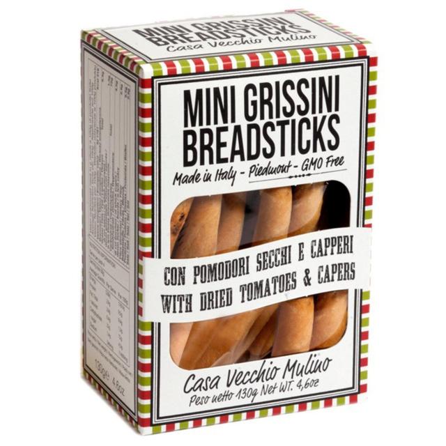 Vecchio Mulino Mini Grissini with Tomatoes & Capers   130g GOODS M&S   