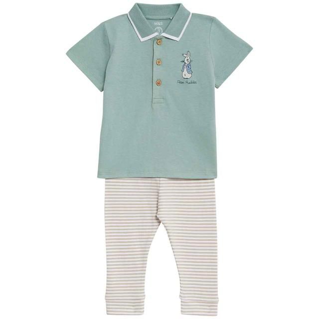 M&S 2pc Cotton Rich Peter Rabbit\u00bf Outfit (0 Mths-3 Yrs)