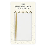 M&S White & Gold Feels Like Linen Tablecloth GOODS M&S   