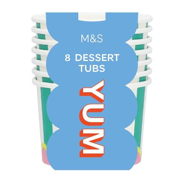 M&S Green Paper Dessert Tubs   8 per pack GOODS M&S   