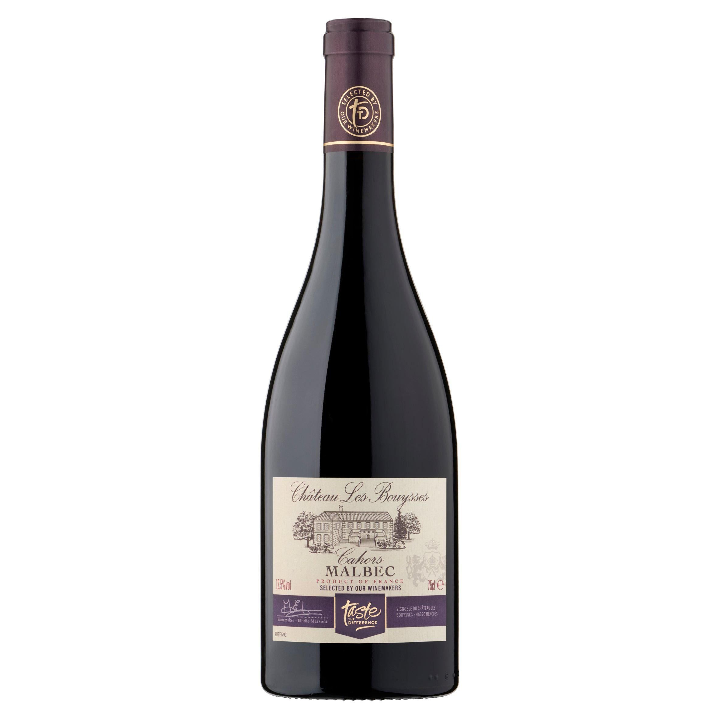 Sainsbury's Chateau Les Bouysses Cahors, Taste the Difference 75cl All red wine Sainsburys   