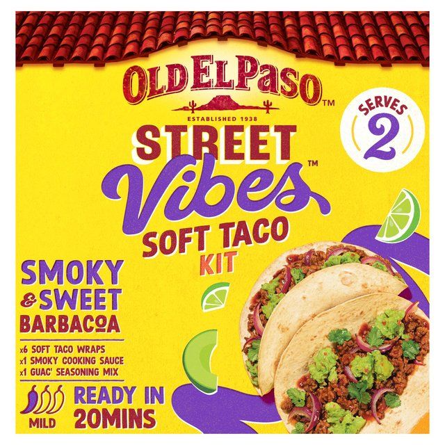 Old El Paso Street Vibes Taco Kit Barbacoa   6 x 255g