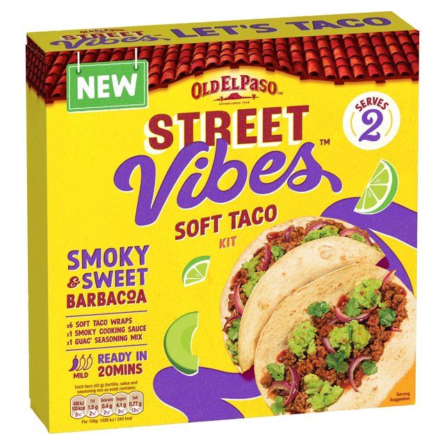 Old El Paso Street Vibes Taco Kit Barbacoa   6 x 255g