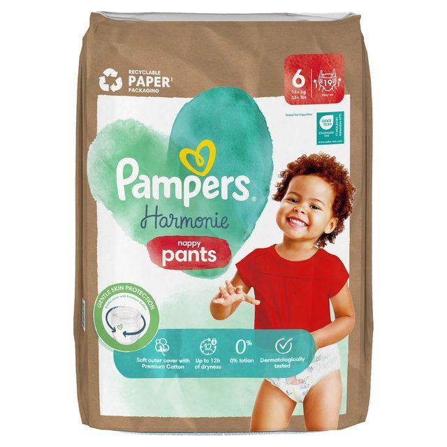 Pampers Harmonie Nappies Pants Size 6 Essential Pack   19 per pack GOODS M&S   